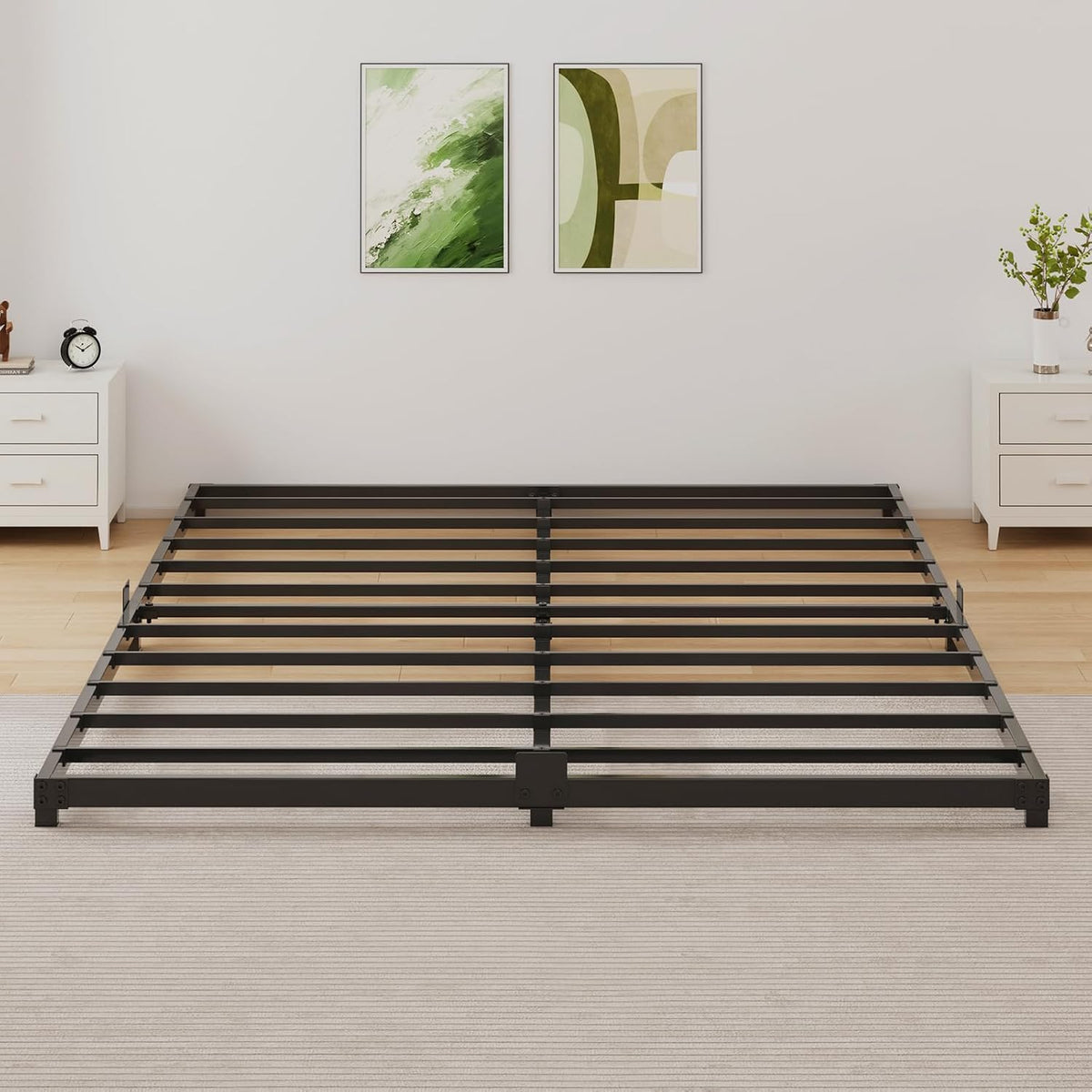 Slatted Metal Support Bed Frames