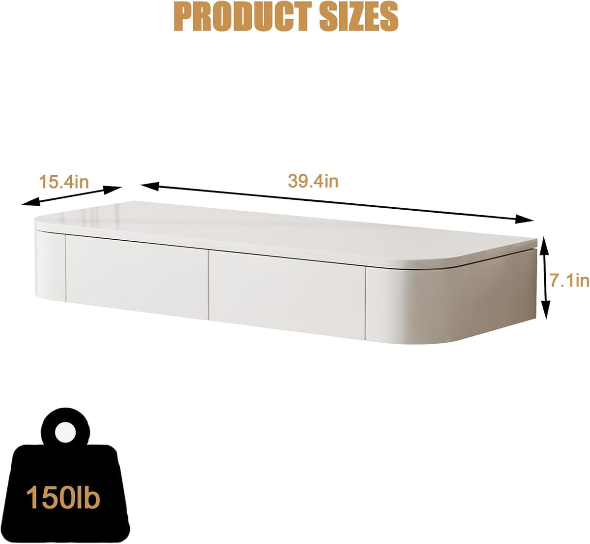 Wall‑Mount Floating Makeup Vanity Desk
