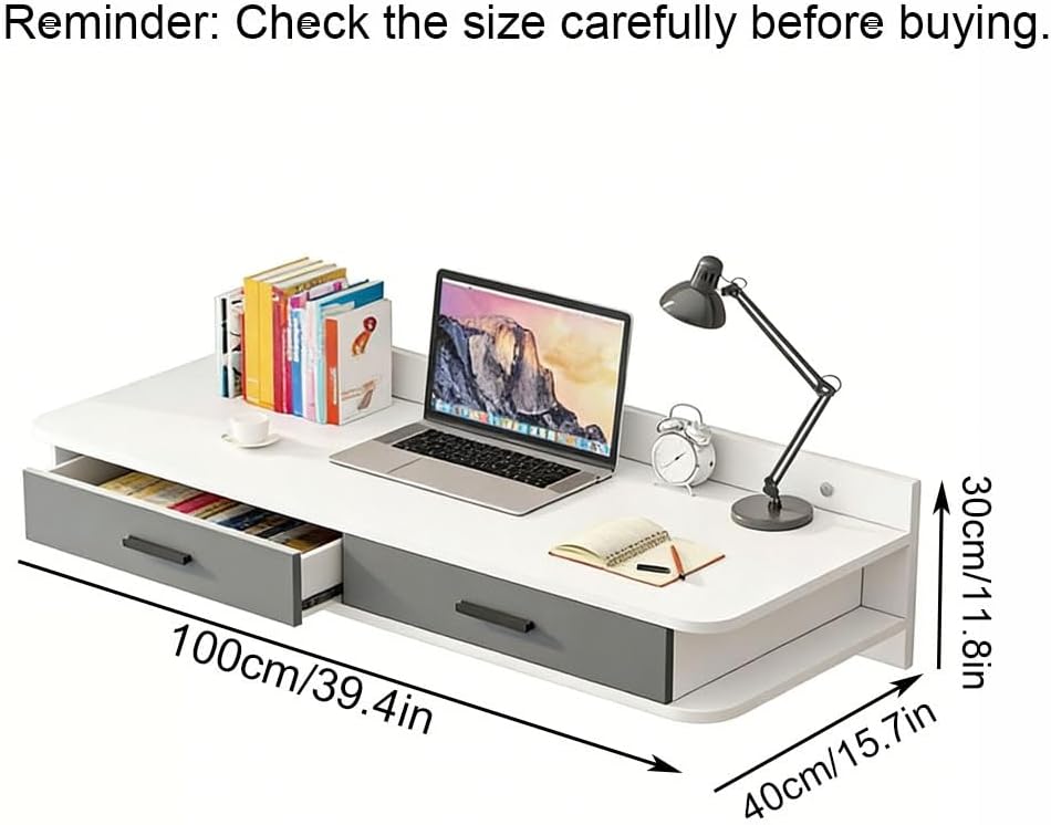 Natural Wall‑Mounted Makeup Vanity Desk