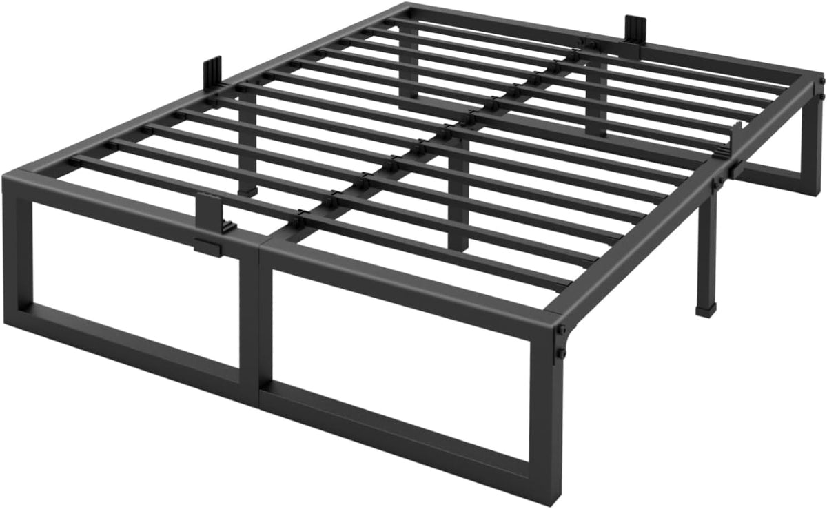 Heavy‑Duty Queen Metal Platform Bed Frame