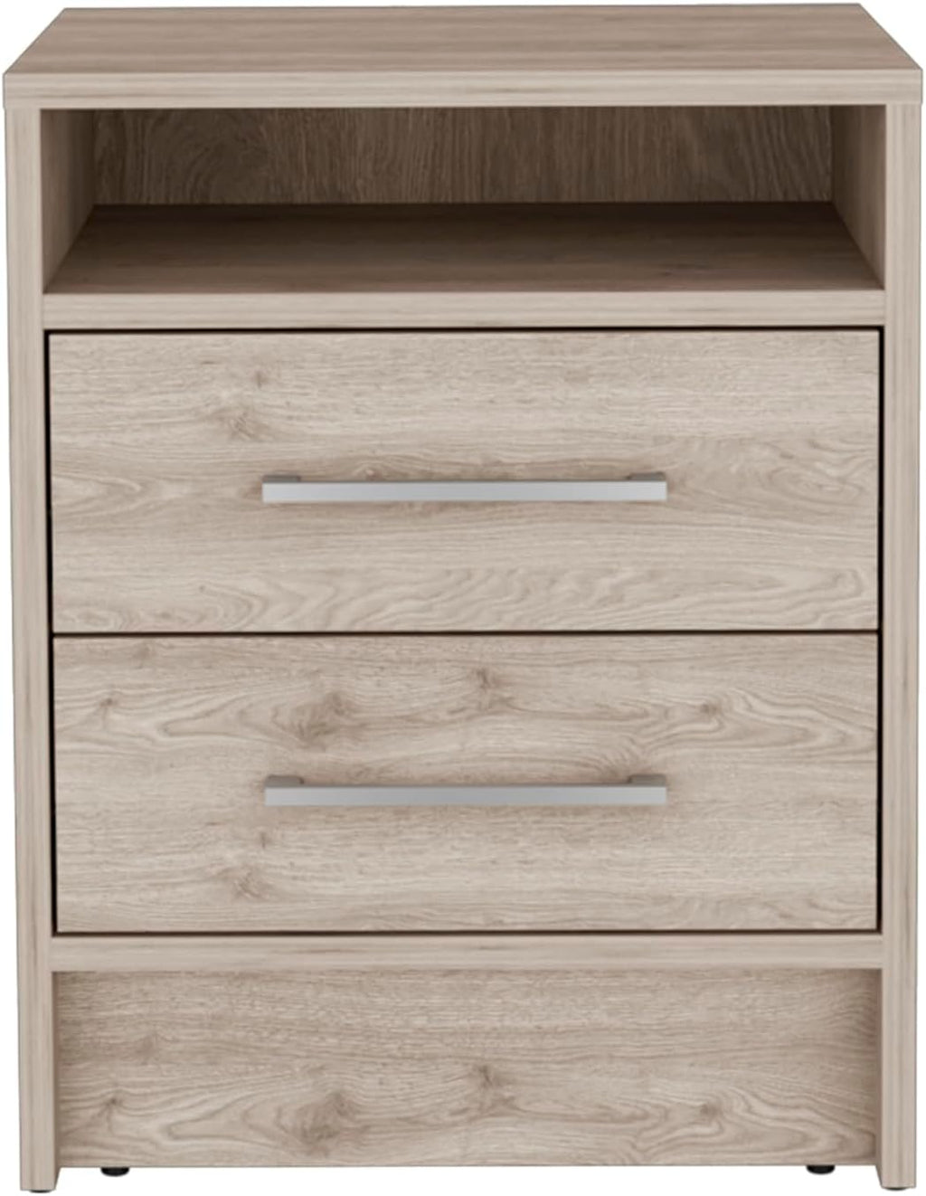 Gray Storage Drawer Bedroom Nightstand Table