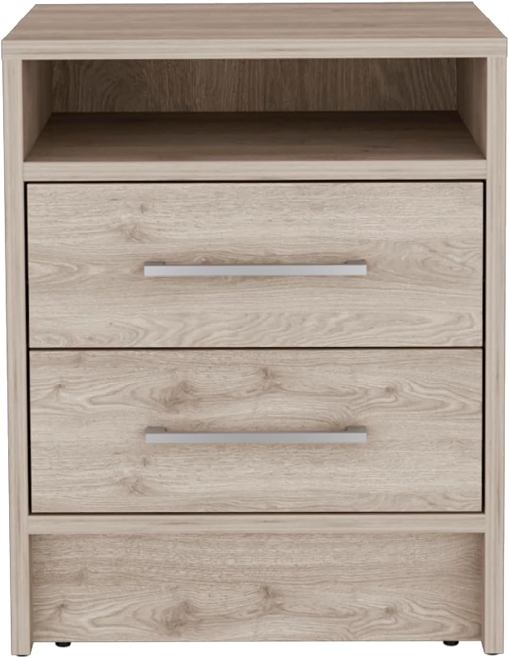 Gray Storage Drawer Bedroom Nightstand Table