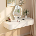 White Wall‑Mounted Floating Makeup Vanity Desk