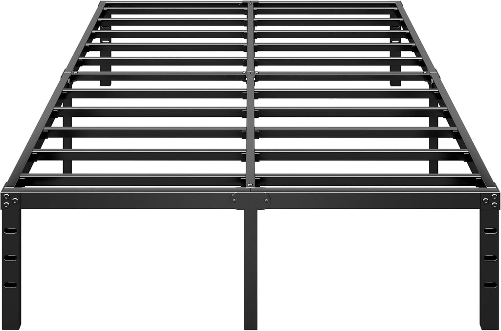 Black Queen‑Size Metal Platform Bed Frame