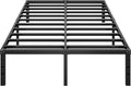 Black Queen‑Size Metal Platform Bed Frame