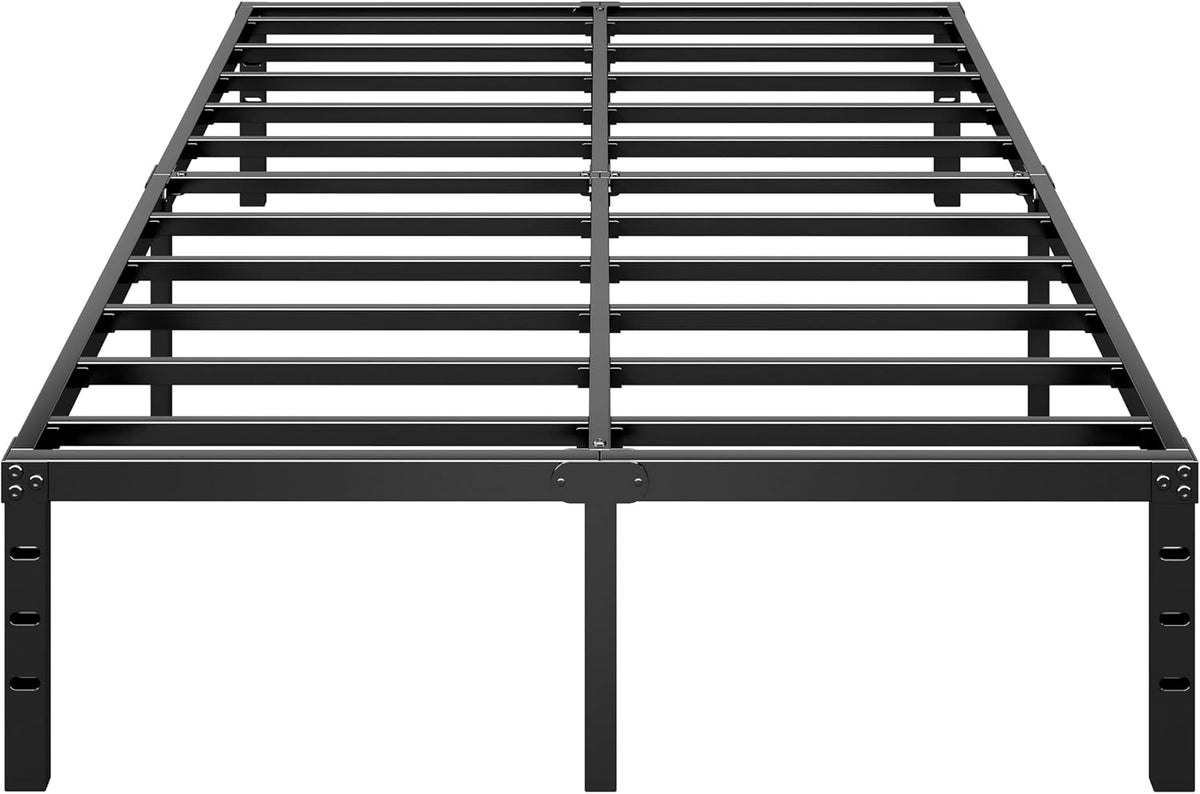 Black Queen‑Size Metal Platform Bed Frame