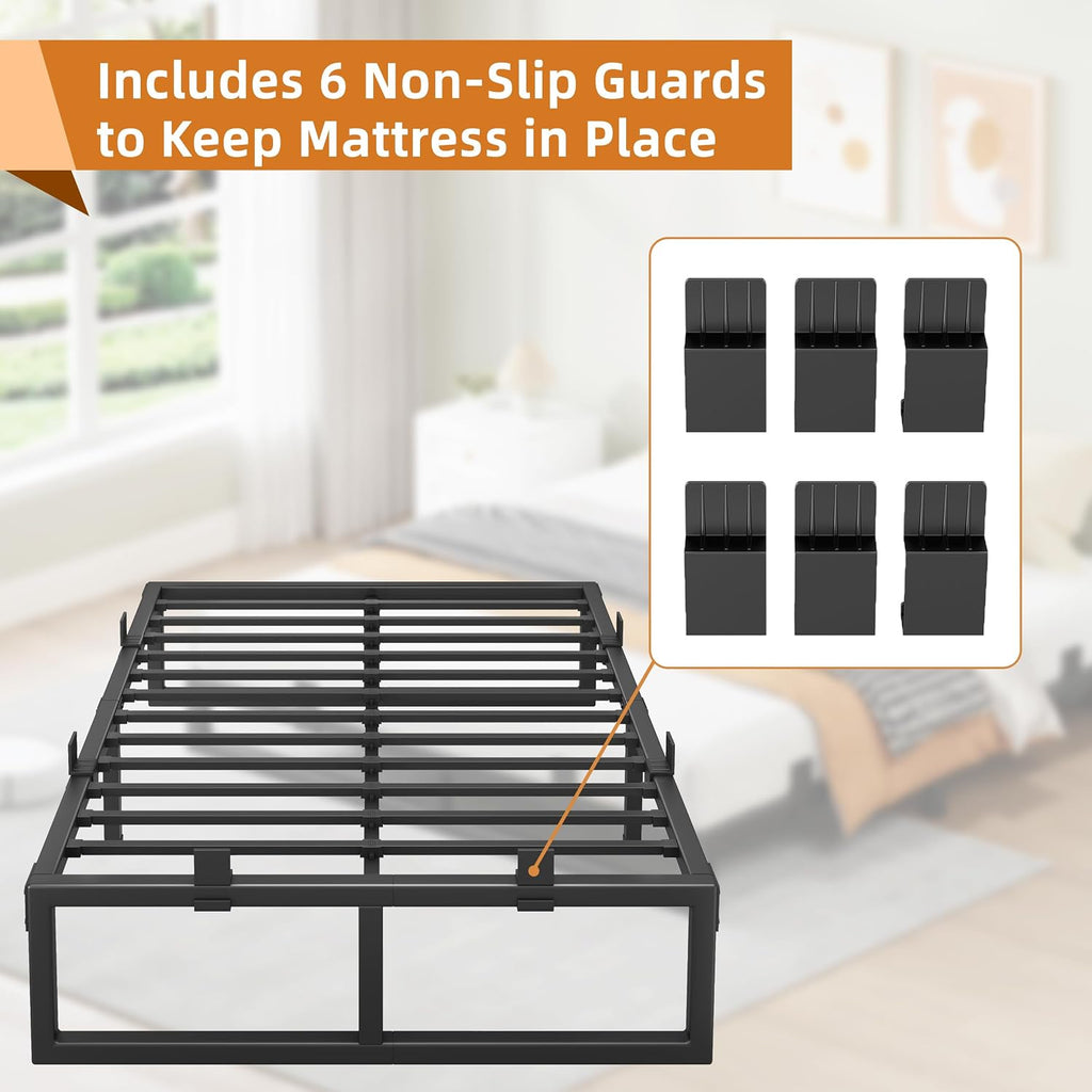 Queen‑Size Metal Platform Bed Frame