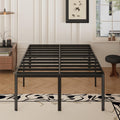 Black Queen‑Size Metal Platform Bed Frame