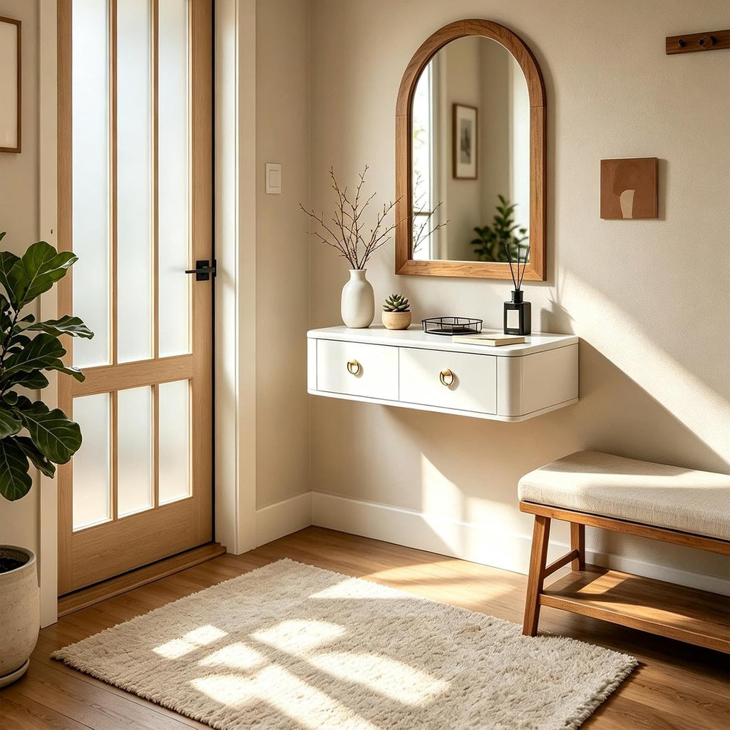 Wall‑Mounted Drawer Floating Vanity Desk
