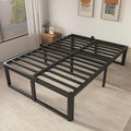 Black Queen Metal Platform Bed Frame