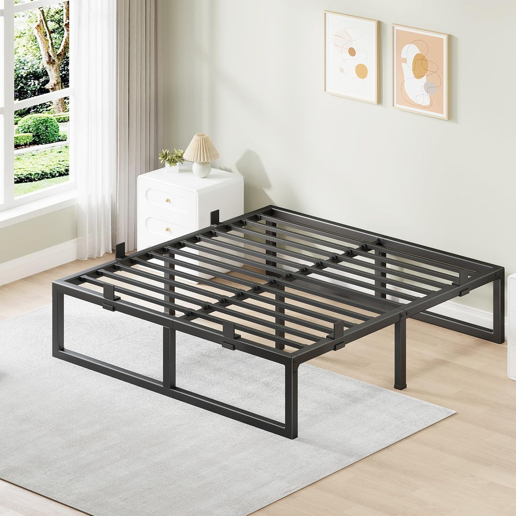 Queen‑Size Metal Platform Bed Frame