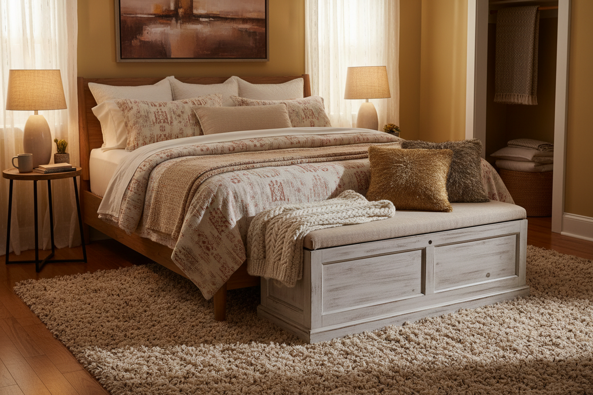 Lift Top Storage Bedroom Bench